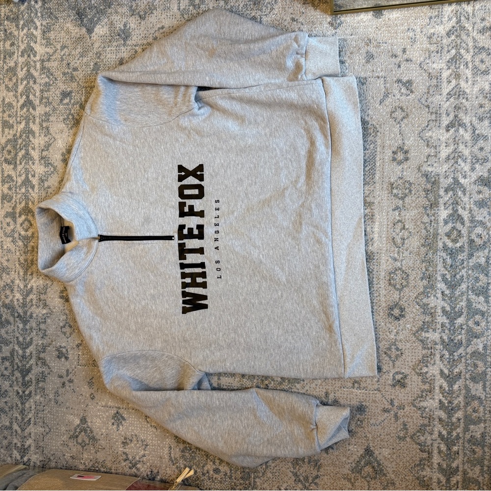 High Standard Zip Front Sweater Grey Marle